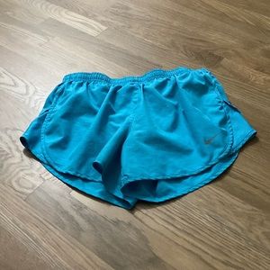 Nike Women’s Light Blue Dri-Fit Running Polyester Athletic Shorts